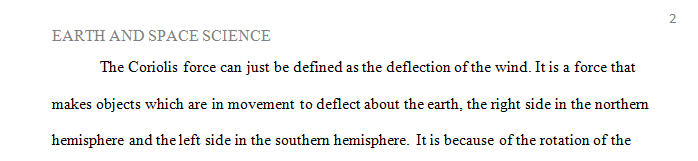 What is coriolis force and how does it change path of wind in northern and southern hemisphere