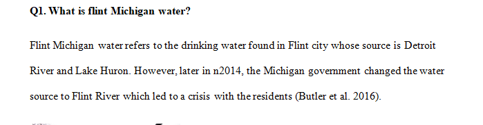 What is flint Michigan water 