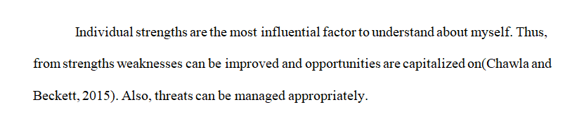 When considering a SWOT analysis for yourself, which category do you consider the most beneficial to understand about yourself