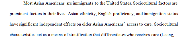 Why are sociocultural factors important in determining Asian Americans acces