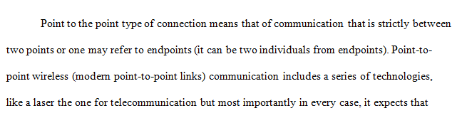 Wireless communication, generally, useless three configuration topologies (1) point to point