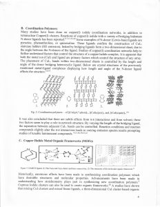 250 words about coordination polymers between ligands (pyridine ligand and pyrazol ligand )