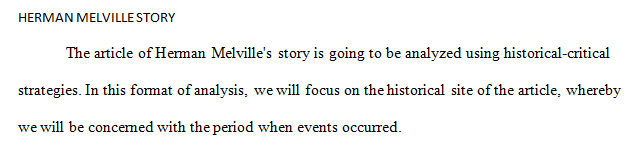 Analyze the story using one of the Critical Strategies from Meyer 1441-1464