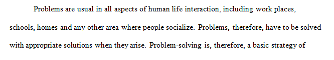 Apply a six-step to problem solving process to a specific problem scenario.