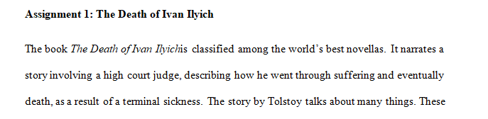 Assignment 1 The Death of Ivan Ilyich