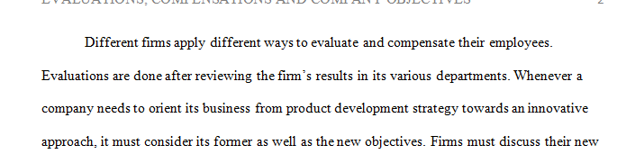 Assignment: Evaluations, Compensation, and Firm Objectives