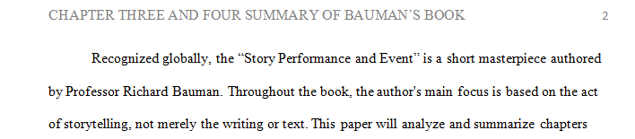 Bauman Summarize Chapters 4 and 5.