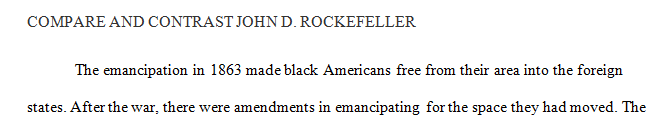 Compare and contrast JOHN D. ROCKEFELLER