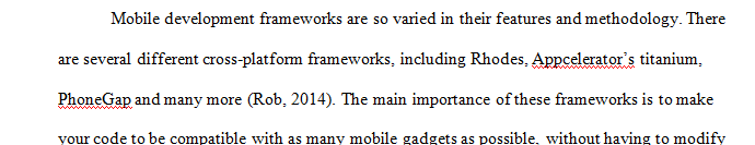 Comparing Mobile Development Framework Types