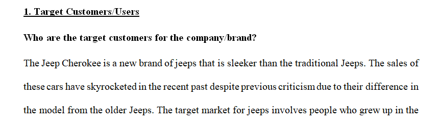 Create a Positioning Statement and Motto for one (1) of the following brands: Jeep Cherokee, Google, or Amazon.com.