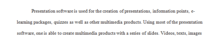 Create a matrix comparing five features of presentation software.