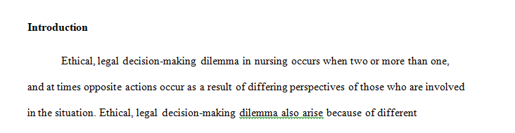 Create an ethical legal decision-making dilemma involving an advanced practice nurse in the field of education