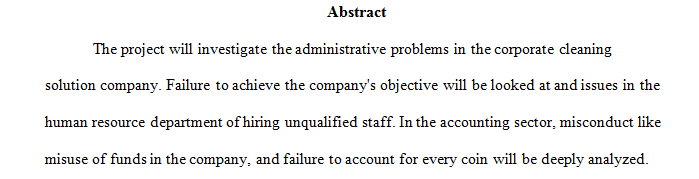 Develop a final project about the company "Corporate Cleaning Solutions" this company is dedicated to the industrial and commercial cleaning industry.