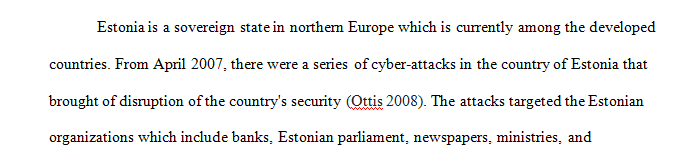 Estonia after the 2007 cyber attacks: Legal, strategic and organizational changes in cyber security.