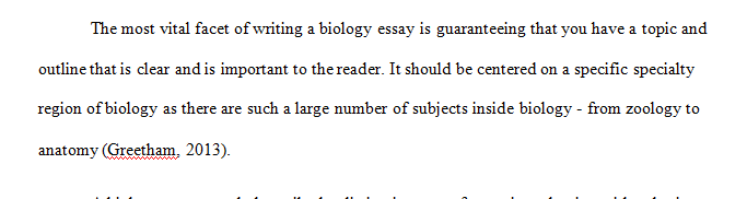 How to write a biology essay