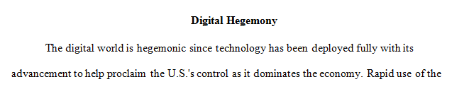 Is the digital world hegemonic