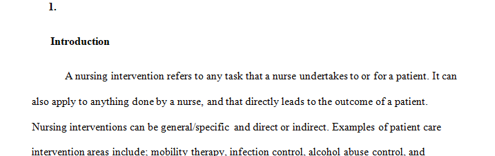 Locate a nursing study that examines the effects of an intervention.