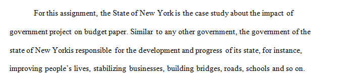 Locate state or local government's project and the effect on the operating budget.