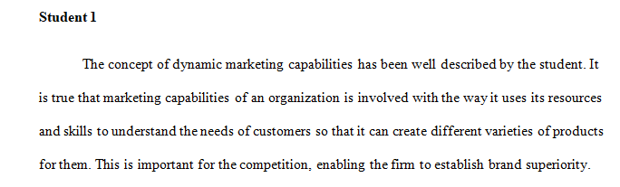 Marketing capability is define as the process of integrating the companies