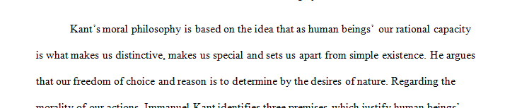 Pick one movie and apply Kant's moral philosophy to judge the MAIN FINAL action.