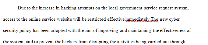 Prepare a 5 to 7 paragraph Expert Opinion for local government officials.