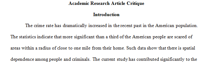 Reading and critically analyzing academic research in journal articles is an important part of learning