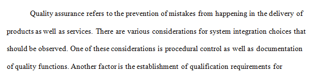 Research quality assurance considerations for system integration choices (starting with your nonfunctional requirements