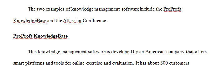 Search for knowledge management software that can be purchased commercially.