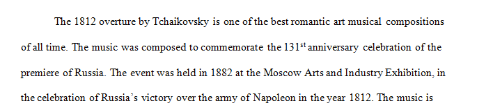 Select one composition by Tchaikovsky that you enjoy.