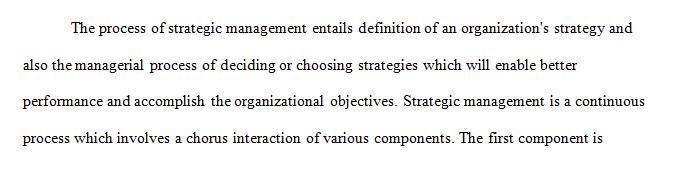 The purpose of this assignment is to help students understand strategic business terminology