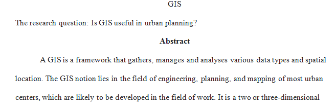 The report should investigate a research question that you have devised.