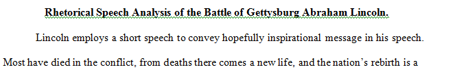 This essay is about a Speech from Abraham Lincoln in the Occasion