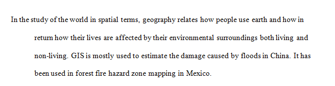 Using the six elements of Geography, find real world examples that demonstrate each concept outlined in the textbook (page 5)