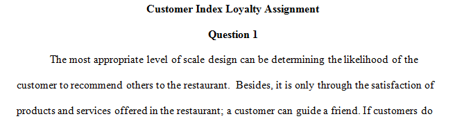 What Can You Learn from a Customer Loyalty Index