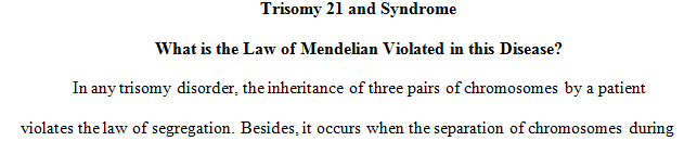 What law of Mendelian inheritance is violated in this disease