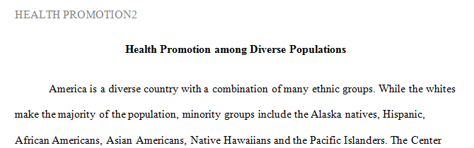 Analyze the health status of a specific minority group.