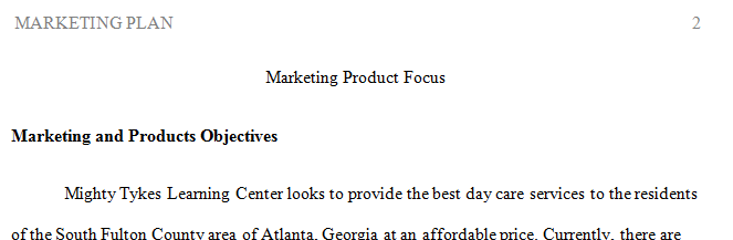 Attached is the Product Proposal for the Service we're providing for the Marketing Plan.