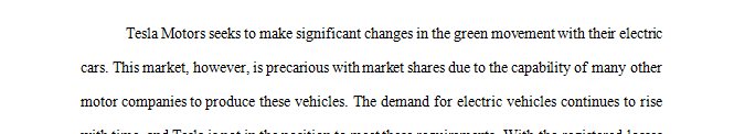 Case Analysis: Tesla Motors: Disrupting the Auto Industry