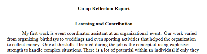 Describe one key skill learned with an explanation of one example of an accomplishment or activity undertaken during that work term to provide evidence of the learning process of the skill.