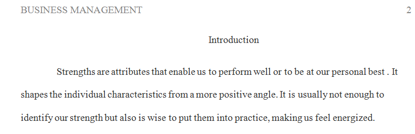 Describe your initial reaction to finding out your top five strengths.