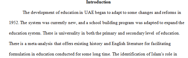  Development of Education in UAE