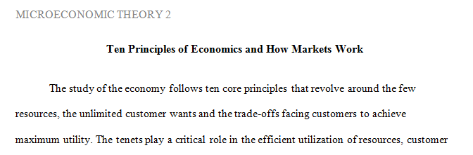 Identify the fundamental lessons the Ten Principles of Economics teaches regarding