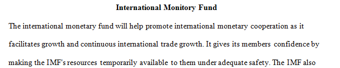 International monetary fund