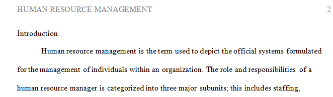 Modify an article related to Human Resorce Management