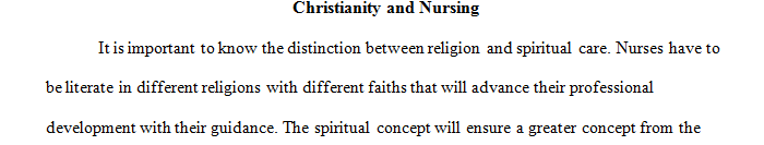 Read Genesis chapters 1 and 2 and consider the two Creation accounts in light of nursing research