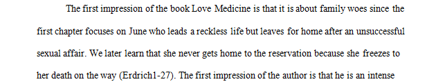 Step 1 Read Love Medicine