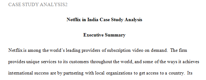 The individual case analysis assignment is my opportunity to measure the analytical thinking