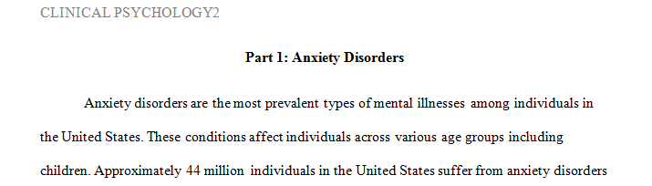 This assignment will require you to select a psychological disorder and pair it with a form of psychotherapy that has demonstrable success.