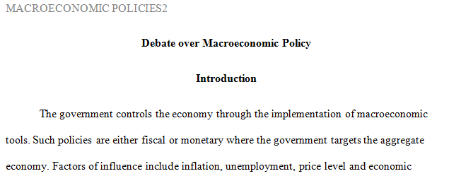 This week requires the student to address six unresolved issues in macroeconomics each of which is central to current political debates.