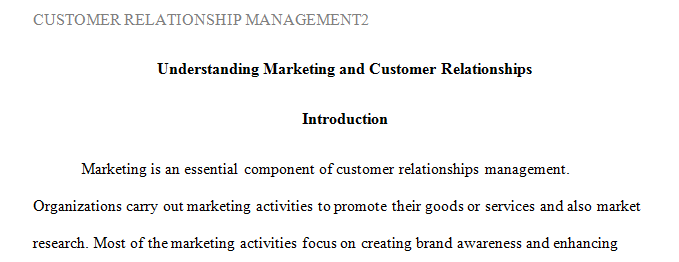 Understanding Marketing and Customer Relationships 